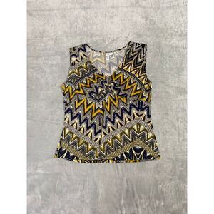 Jules & Leopold JL Women's Aztec Design Tank Top Size XL Sleeveless Stretch